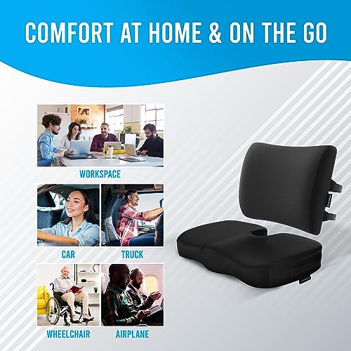 Memory Foam Seat Cushion Orthopedic Pillow Coccyx Office Chair